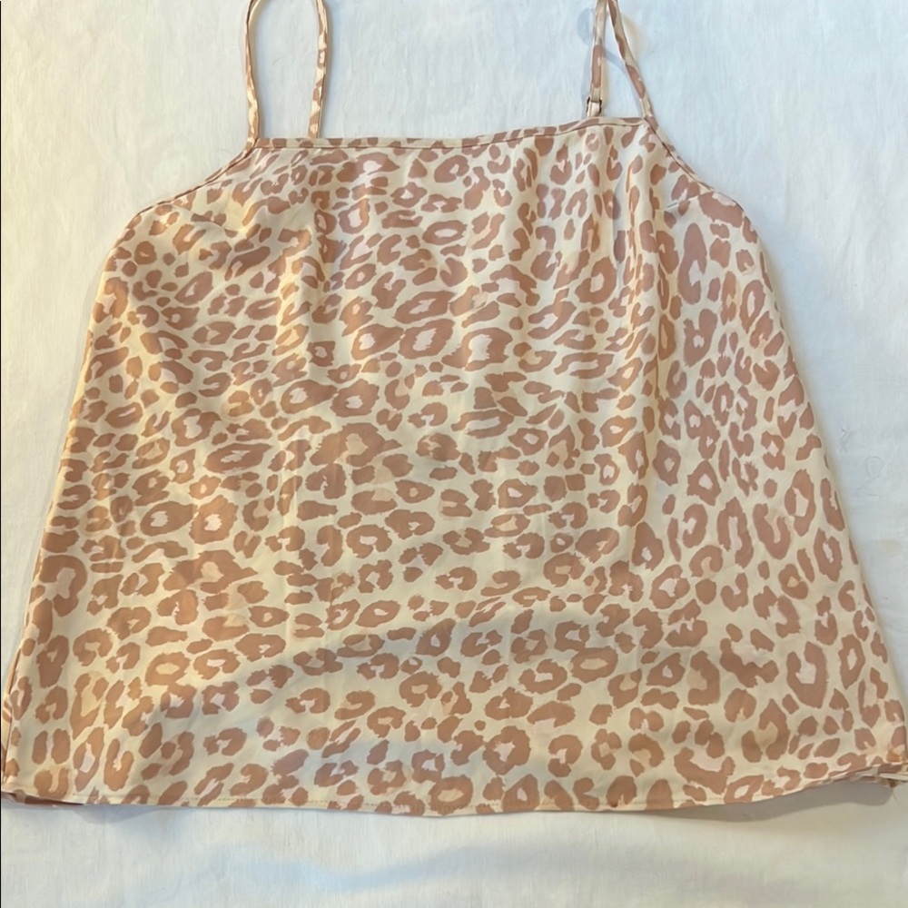 Victoria's Secret Brown and Tan Animal Print Relaxed Camisole